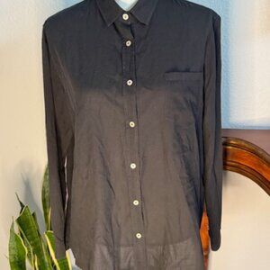 Isabel Marant Black Button-Up Light Weight Shirt - Size 40